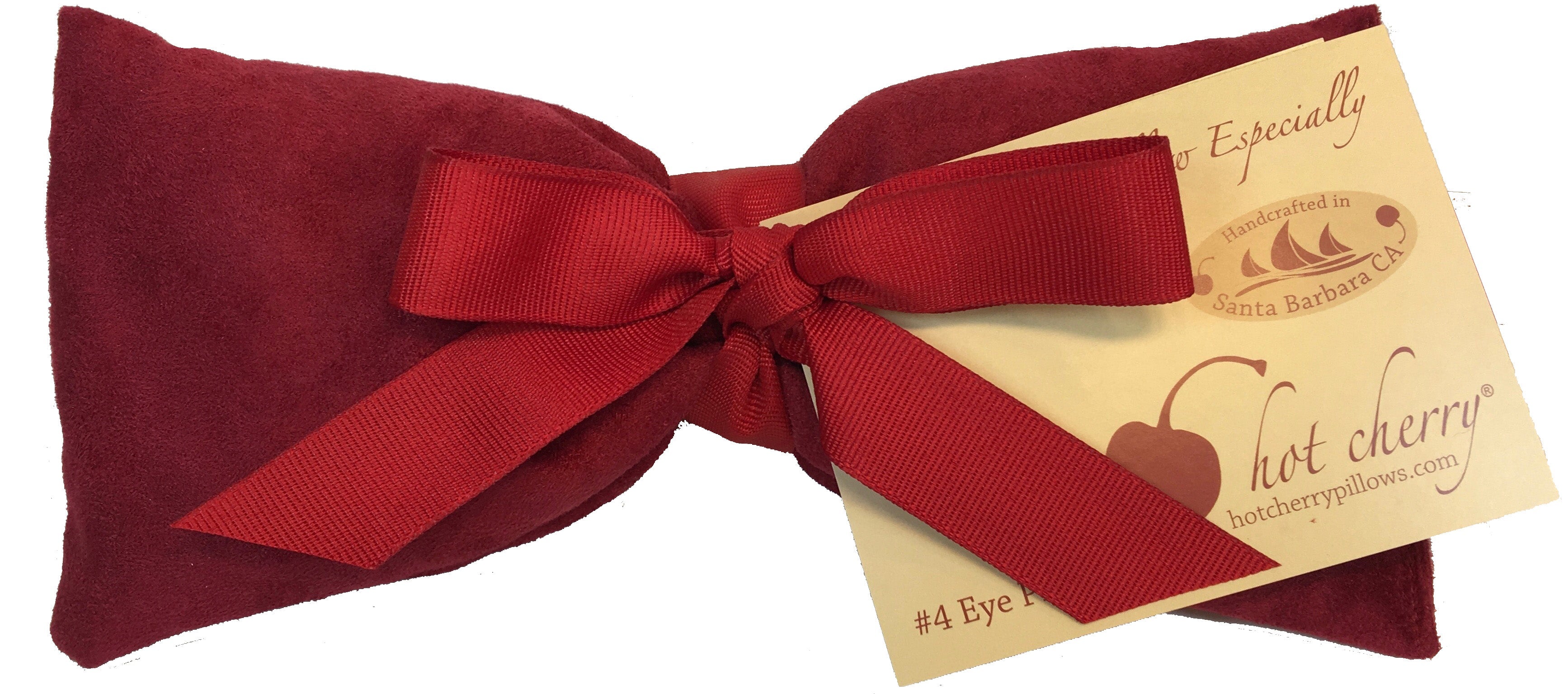 Hot Cherry Eye Pillow in Plush Red Ultra-Suede-1