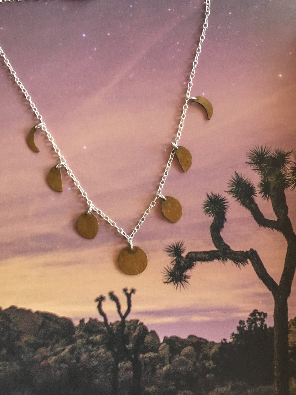 Phases of the Moon Choker Necklace-0