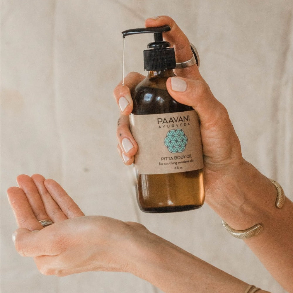 Pitta Body Oil | Cooling Ayurvedic Abhyanga Oil for Sensitive Skin-2