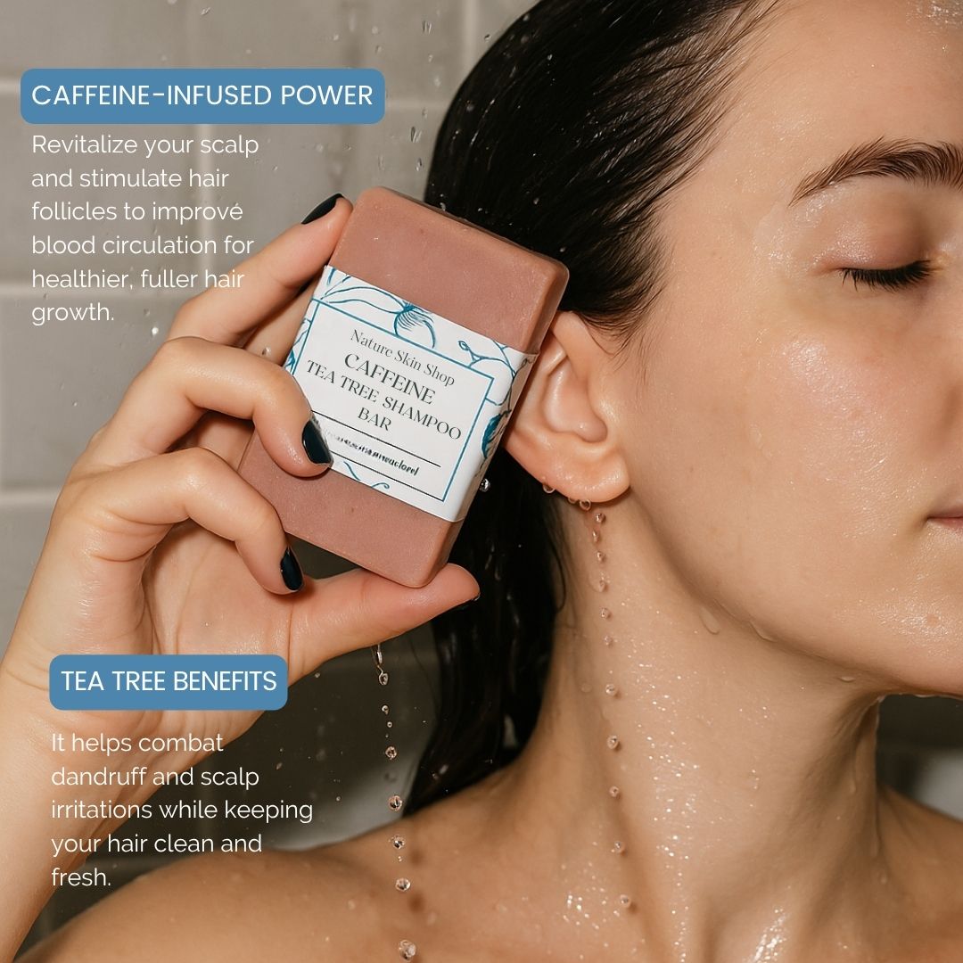 Caffeine and Tea Tree Oil Shampoo Bar and Stimulating Conditioner-2