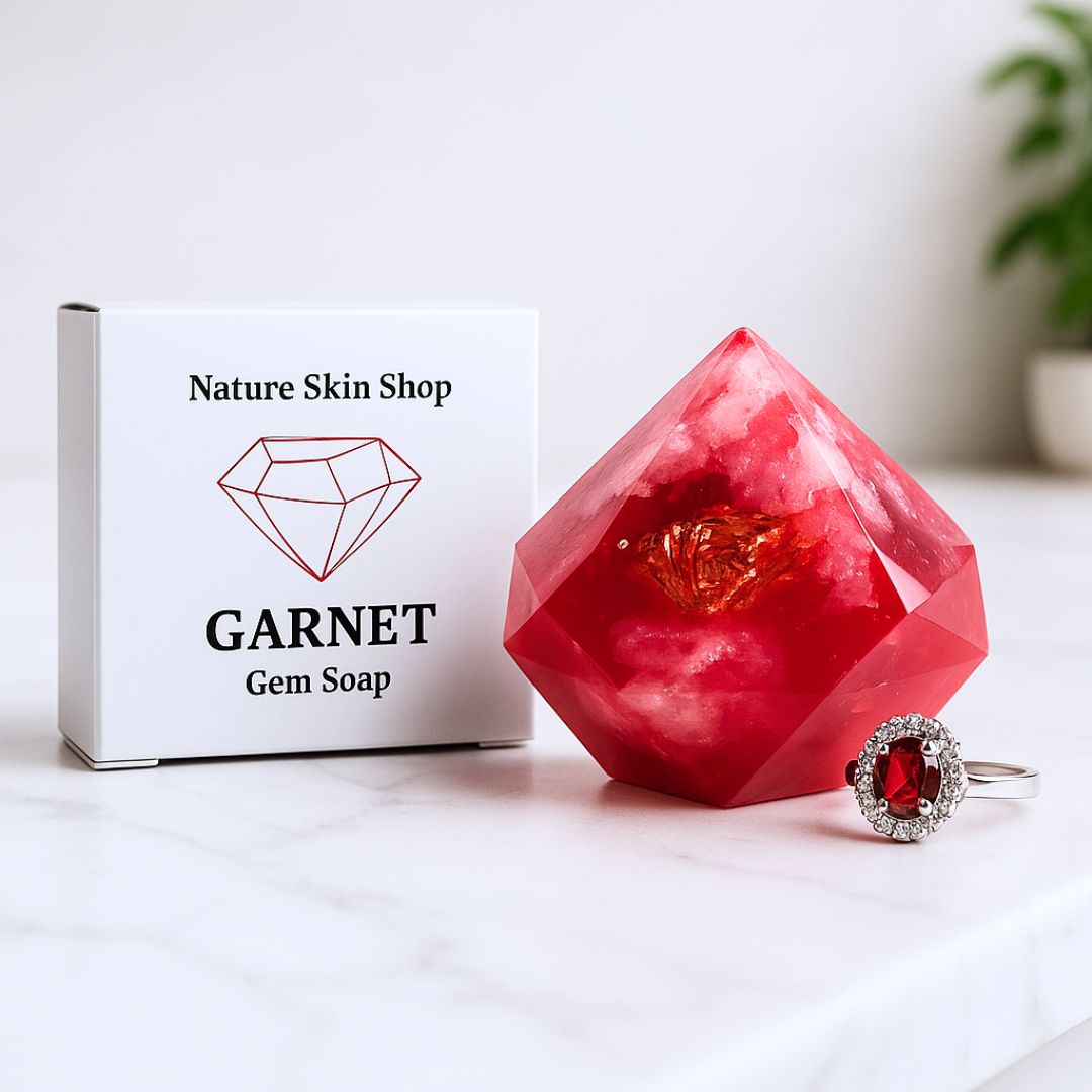 Garnet Gem Soap  with Hidden Silver Ring-0