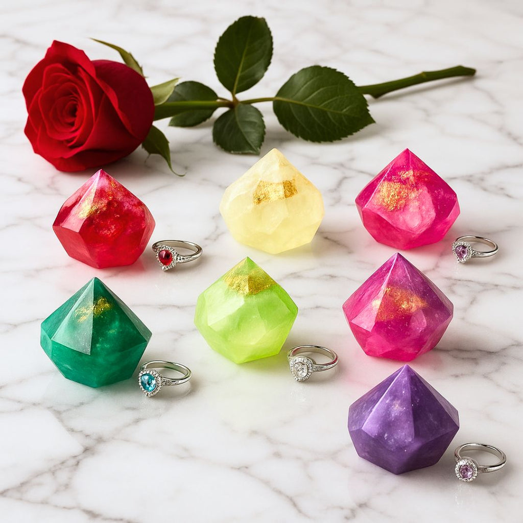 Diamond Gem Soap with Hidden Silver Ring-4