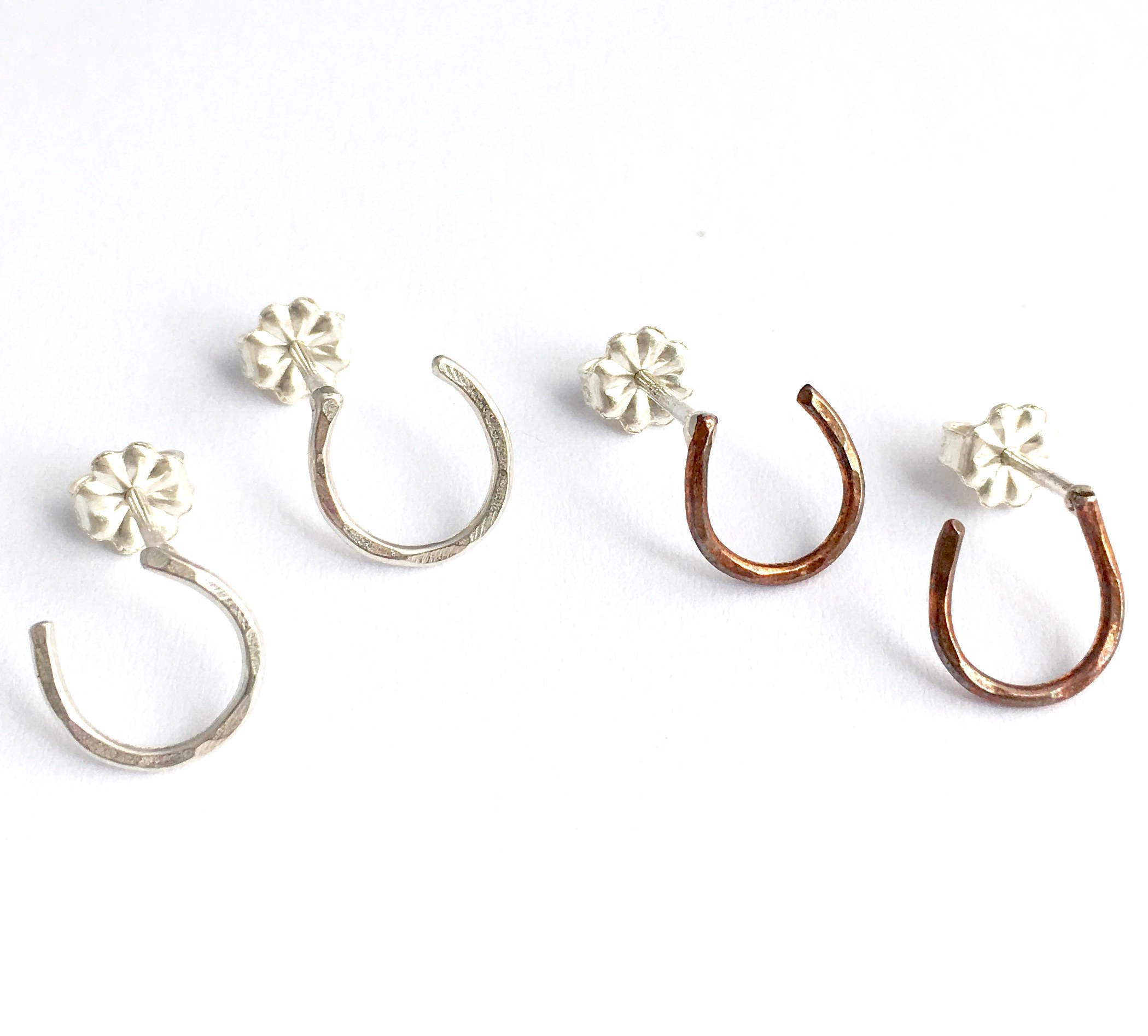 Lucky Horseshoe Stud Earrings-1