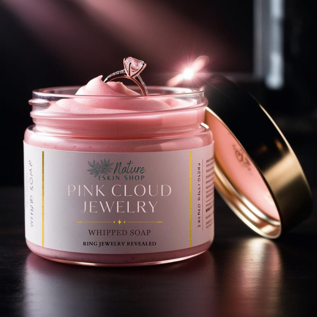 Pink Cloud Jewelry Whipped Soap, RING REVEAL inside!-2