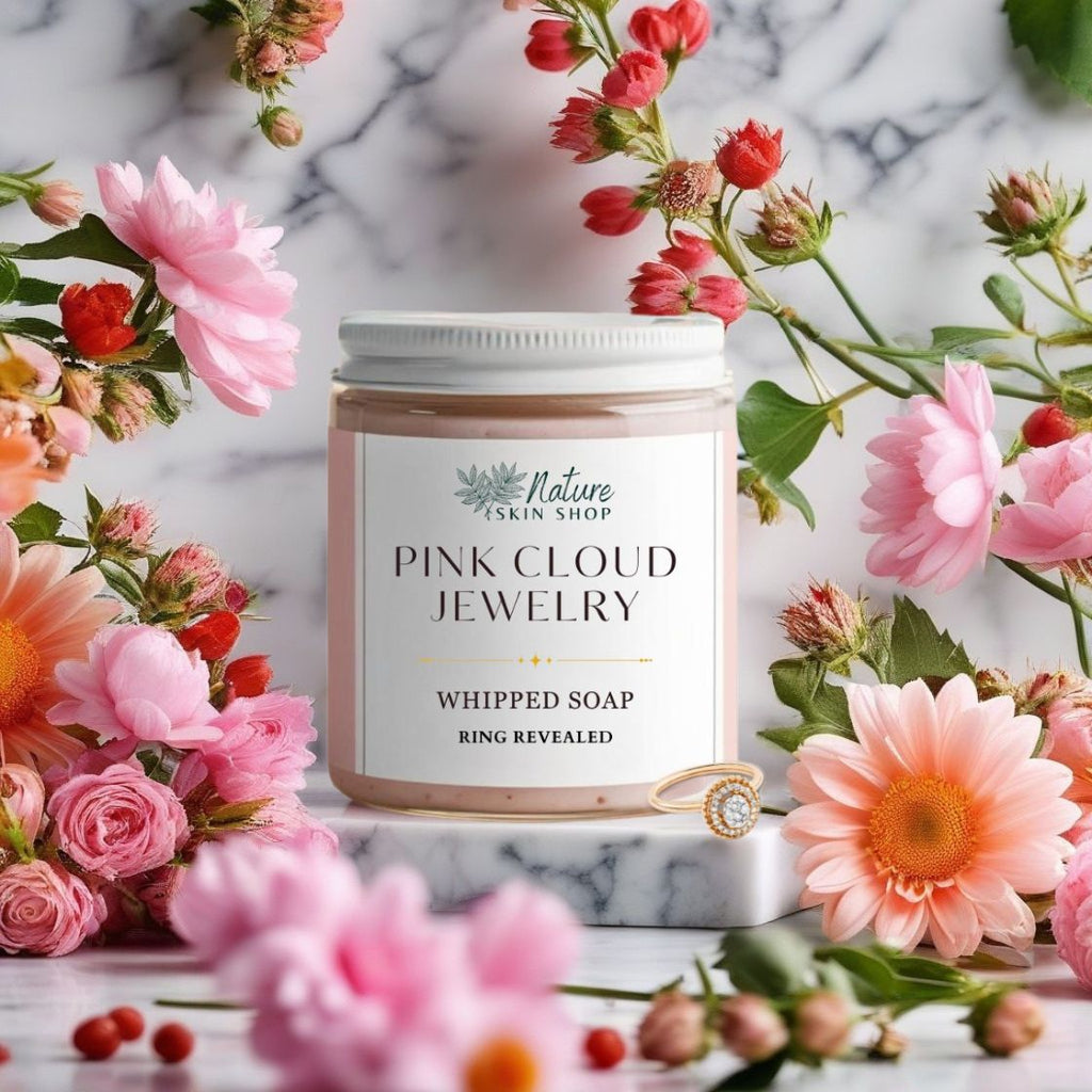 Pink Cloud Jewelry Whipped Soap, RING REVEAL inside!-1