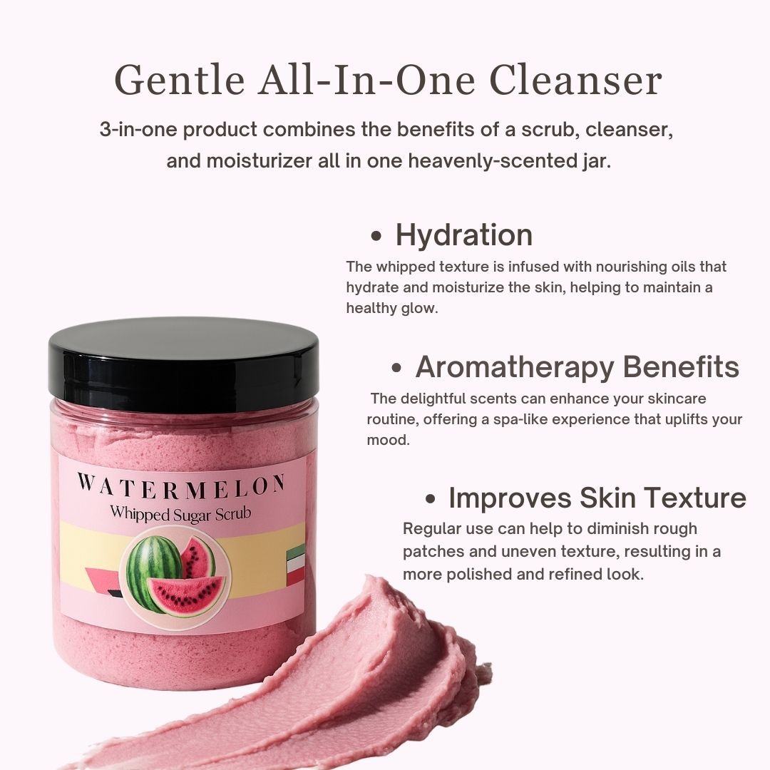 Juicy Watermelon Whipped Sugar Soap Scrub-3