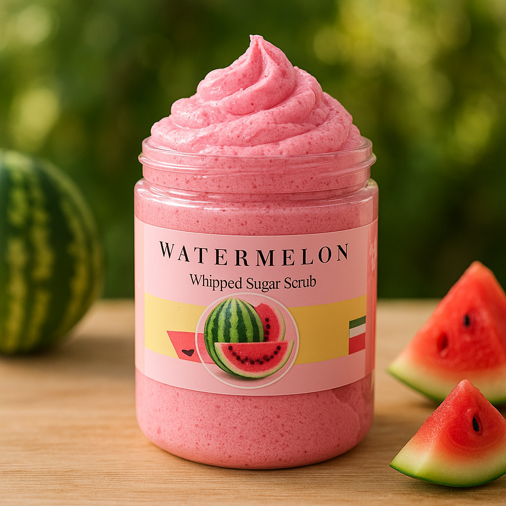 Juicy Watermelon Whipped Sugar Soap Scrub-1